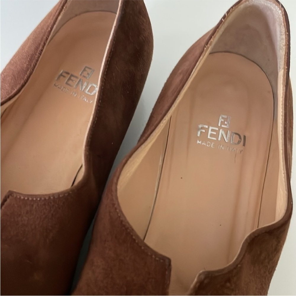 FENDI flats shoes mules size 7.5 - Picture 4 of 8